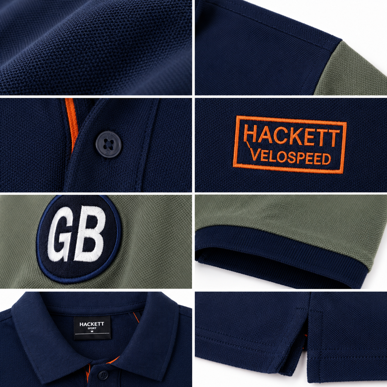 💙 Hackett London Velospeed Men's Premium Polo Shirt 👕✨ | Navy Blue Performance Cotton | 100% Authentic