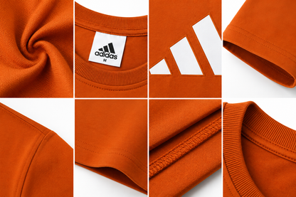 Adidas Men's Essentials Big Logo T-Shirt – Orange | Premium Cotton Crew Neck | Originals