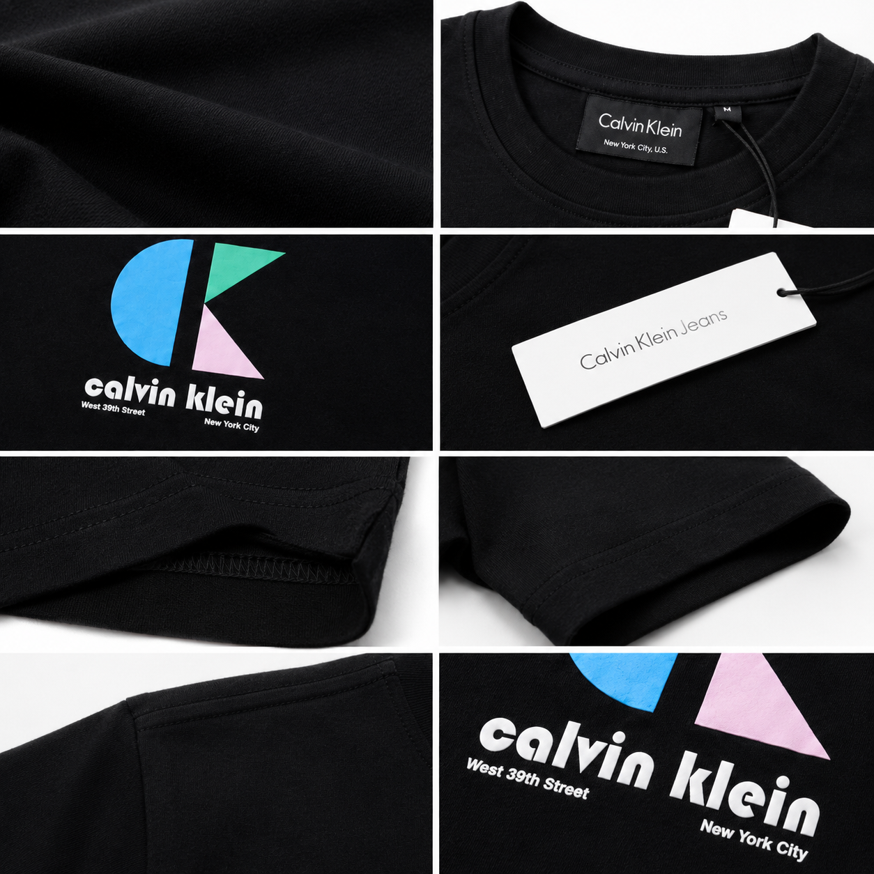 🖤 Calvin Klein Men's Premium Logo T-Shirt | Black Cotton Crew Neck Tee