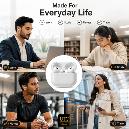 🎧 Premium Wireless Earbuds with Active Noise Cancellation | Bluetooth 5.3 | USB-C Charging Case | 2-Year Seller Warranty