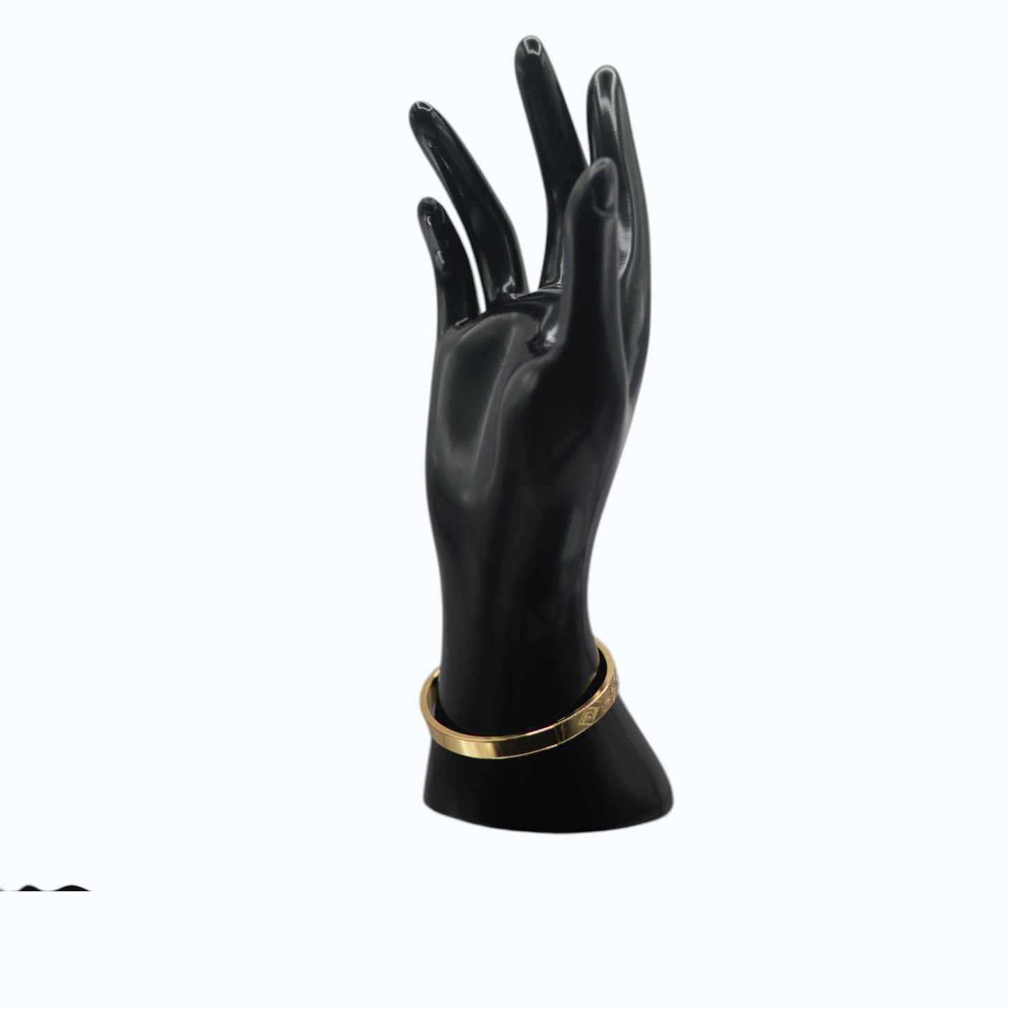 ✨ Luxury Gold Geometric Engraved Bangle Bracelet | Elegant Women's Fashion Jewelry