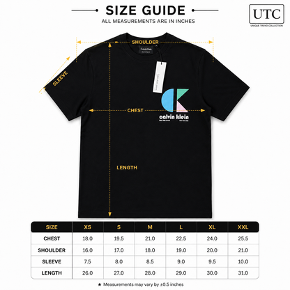 🖤 Calvin Klein Men's Premium Logo T-Shirt | Black Cotton Crew Neck Tee