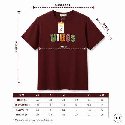 Women's Premium Oversized Cotton Graphic T-Shirt – Burgundy | Soft Casual Crew Neck Tee
