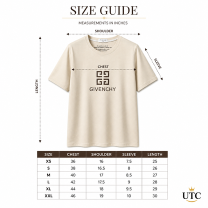 Givenchy Women's Premium Beige Logo Cotton T-Shirt | Luxury Short Sleeve Crew Neck Casual Tee