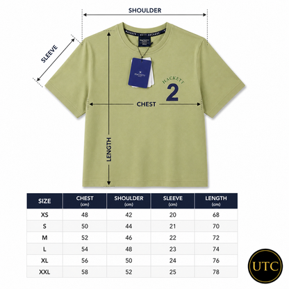 💚✨ Hackett London Men's Premium Sage Green T-Shirt 👕 | 100% Soft Cotton Crew Neck | Luxury Casual Everyday Wear