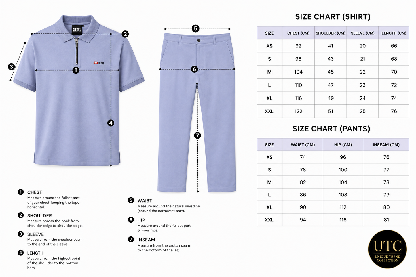 Diesel Men's Premium Light Blue Zip Polo Shirt | Soft Cotton Short Sleeve Casual Polo