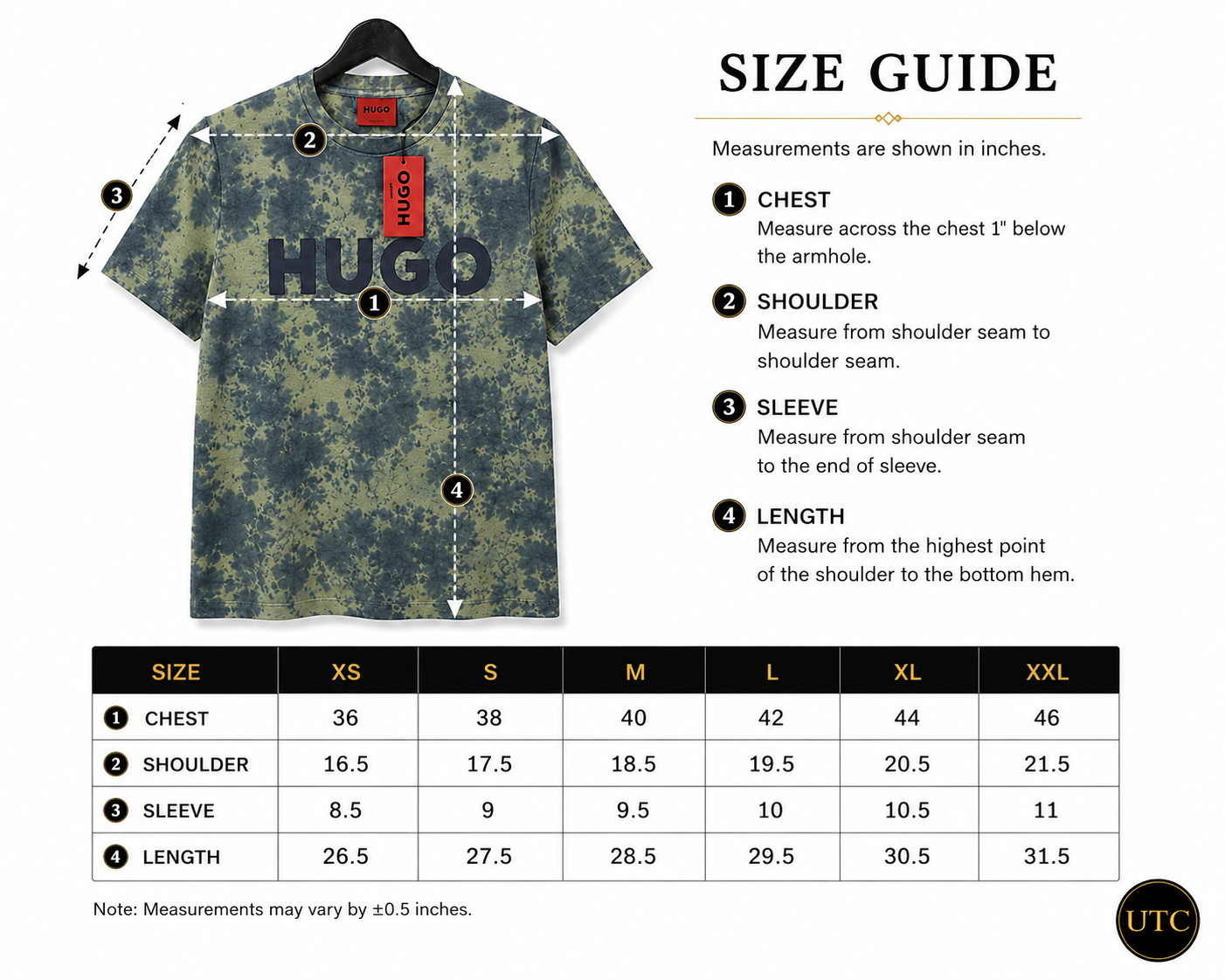 🔥 HUGO Men's Premium Tie-Dye Logo T-Shirt 👕 | ✨ Soft Cotton | 🌿 Modern Luxury | 🇨🇦 Fast Shipping