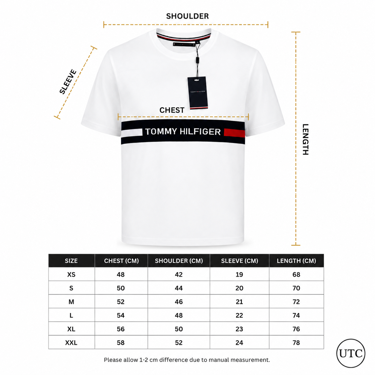 ✨ Premium Men's White Crew Neck T-Shirt | Signature Stripe | Soft Cotton Blend ✨