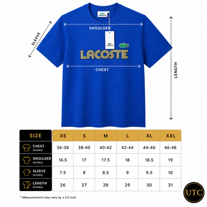 🐊💙 Lacoste Men's Premium Royal Blue Logo T-Shirt 👕 | ✨ 100% Cotton Crew Neck | 💎 Luxury Everyday Wear | 🇨🇦 Fast Shipping