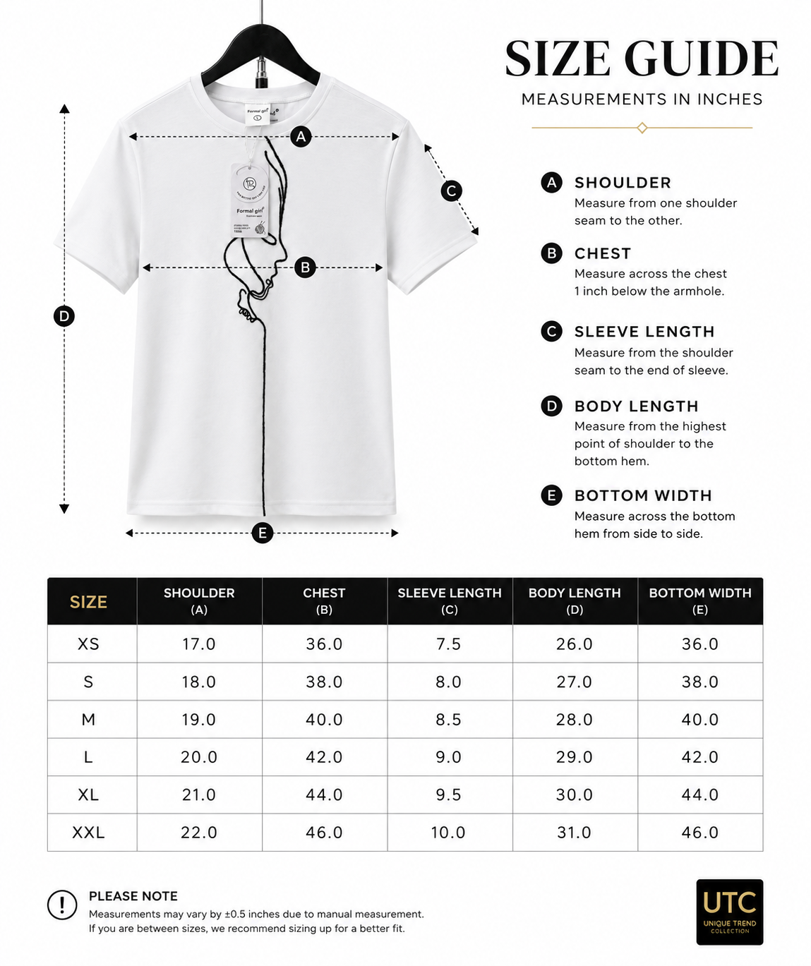 Formal Girl Women’s White Minimalist Line Art T-Shirt – Short Sleeve Casual Tee