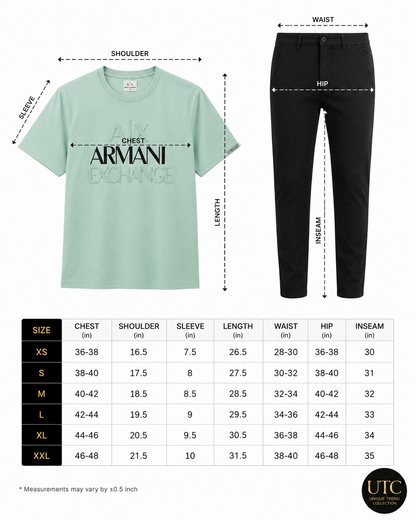 Armani Exchange Men's Logo T-Shirt – Premium Cotton Crew Neck | Mint Green | A|X