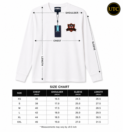 🤍✨ GANT Men's Premium White Long Sleeve T-Shirt 👕 | 100% Soft Cotton Crew Neck | Classic Everyday Luxury