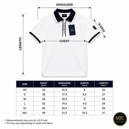 🔥 Hackett London Men's Premium White Polo Shirt | Luxury Cotton Smart Casual Golf Polo 👕