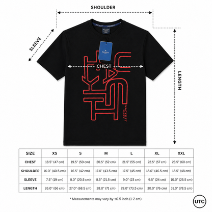 Premium Men's Graphic Crew Neck T-Shirt | Soft Cotton Blend | Casual Short Sleeve Tee | Black