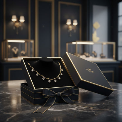 💖 Elegant Gold Heart Crystal Necklace for Women | Luxury Gift