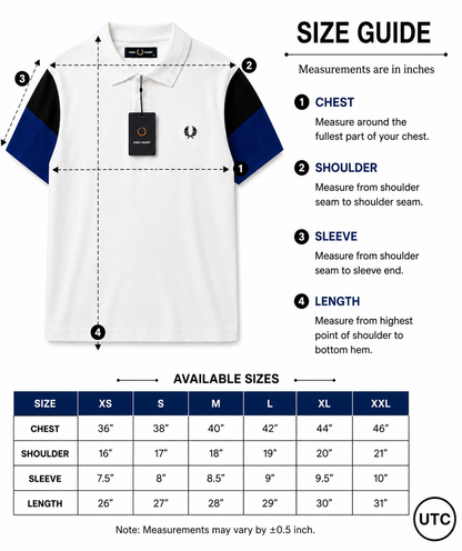 🏆 Premium Men's Color Block Polo Shirt 👕 | Soft Cotton Blend | Modern Smart Casual | White & Royal Blue