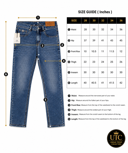 Calvin Klein Jeans Men's Blue Straight-Leg Denim Jeans