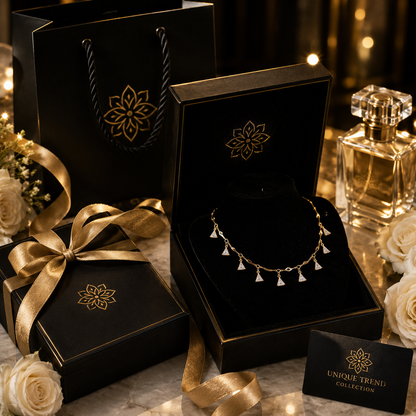 ✨ Dainty Triangle Crystal Necklace for Women | Gold Plated Adjustable Pendant Jewelry Gift 💎