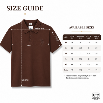 Women’s Premium Brown Embroidered Polo T-Shirt – Classic Short Sleeve