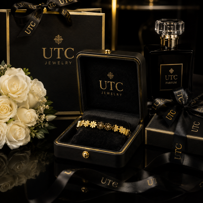 ✨ Luxury Gold Crystal Daisy Flower Chain Bracelet | Elegant Women's Fashion Jewelry