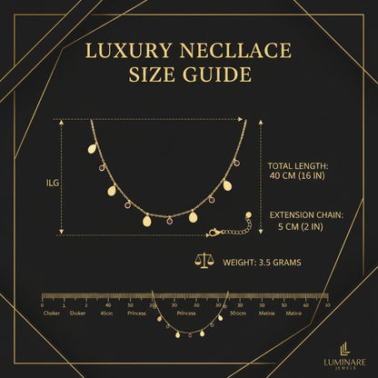 Rose Gold Dainty Charm Necklace for Women | Adjustable Luxury Minimalist Necklace | Unique Trend Collection