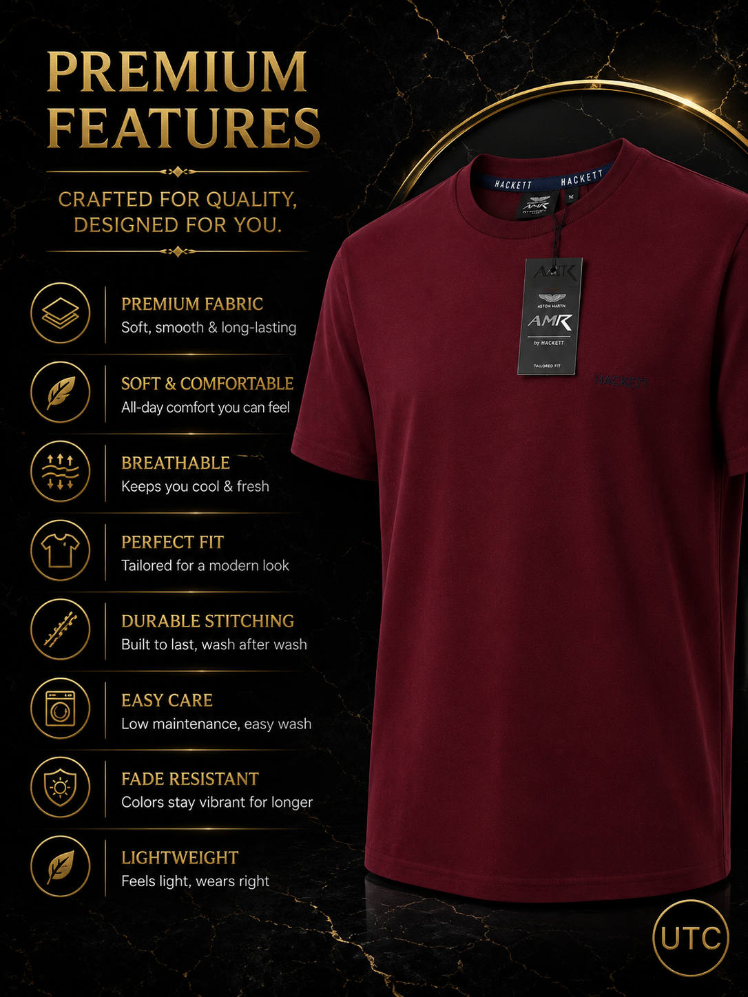 🔥 Premium Men's Crew Neck T-Shirt | Soft Cotton Blend | Luxury Everyday Style 👕