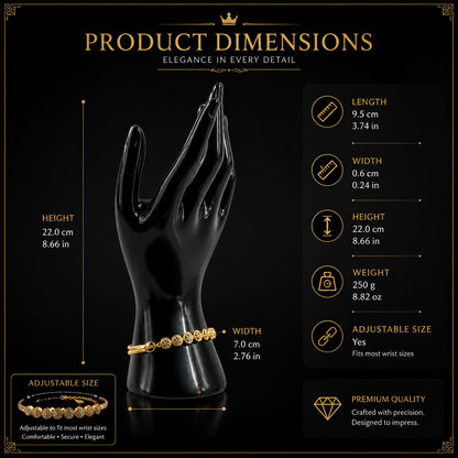 ✨ Luxury Gold Crystal Disc Charm Bracelet | Elegant Women's Fashion Jewelry