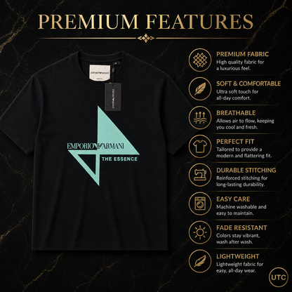 🖤 Premium Men's Graphic T-Shirt 👕 | Soft Cotton Blend | Modern Casual Fit | Black