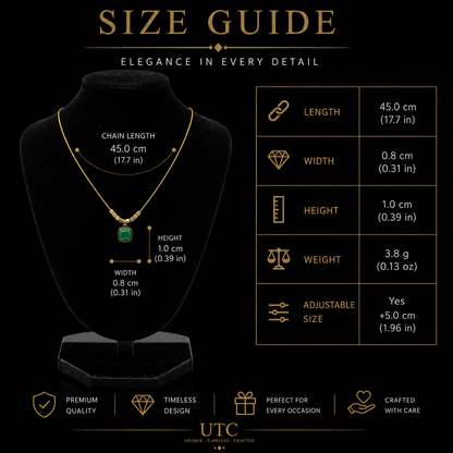 💎 UTC Luxury Emerald Green Pendant Necklace 💎