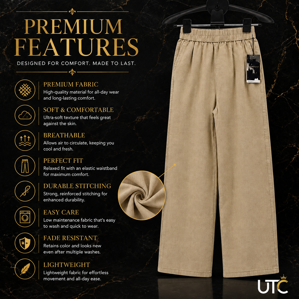 LIMORE Women’s Beige Wide-Leg Palazzo Pants | Elastic Waist