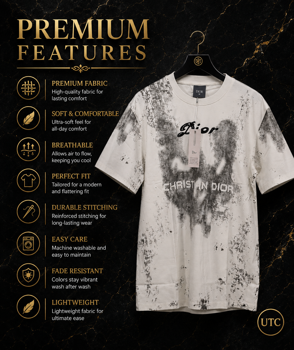 Premium Men's White Graphic Crew Neck T-Shirt | Soft Cotton Blend | Modern Fit