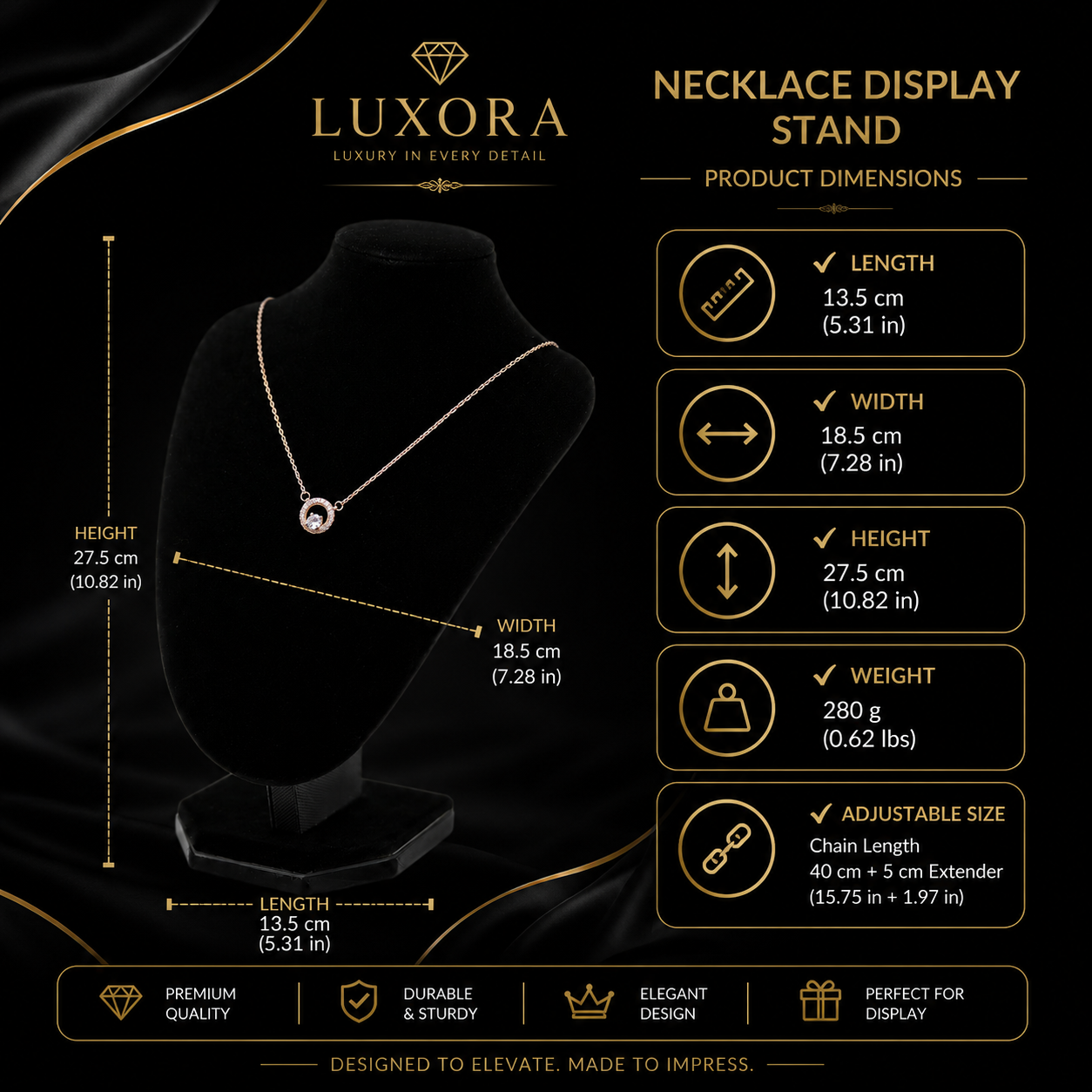 ✨ UTC Luxury Rose Gold Crystal Circle Pendant Necklace for Women ✨