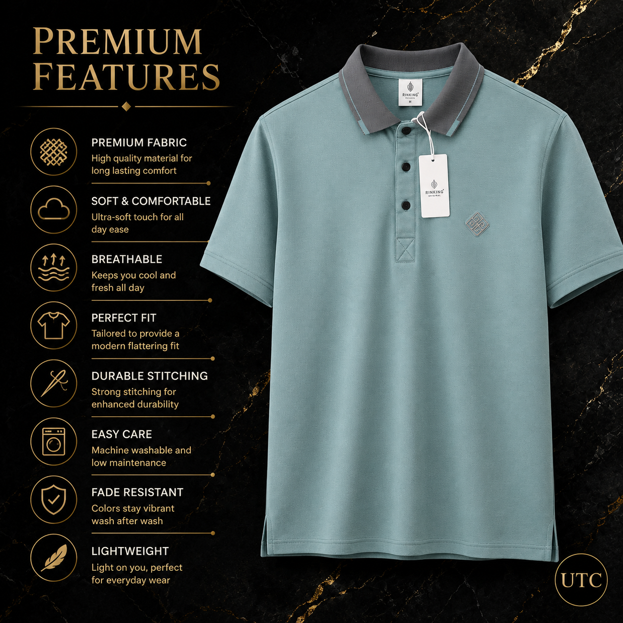 🩵 Premium Men's Polo Shirt 👕✨ | Modern Comfort | Breathable Cotton | Smart Casual
