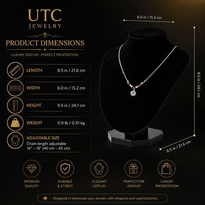 ✨ Elegant Crystal Pendant Necklace – Rose Gold | Luxury Everyday Jewelry for Women
