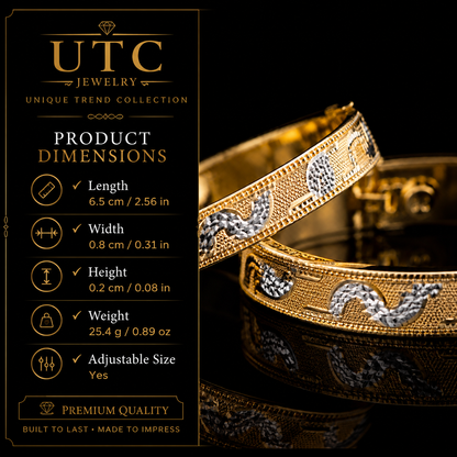 ✨ Traditional Indian Gold-Tone Designer Bangle | Ethnic Women's Kada Bracelet