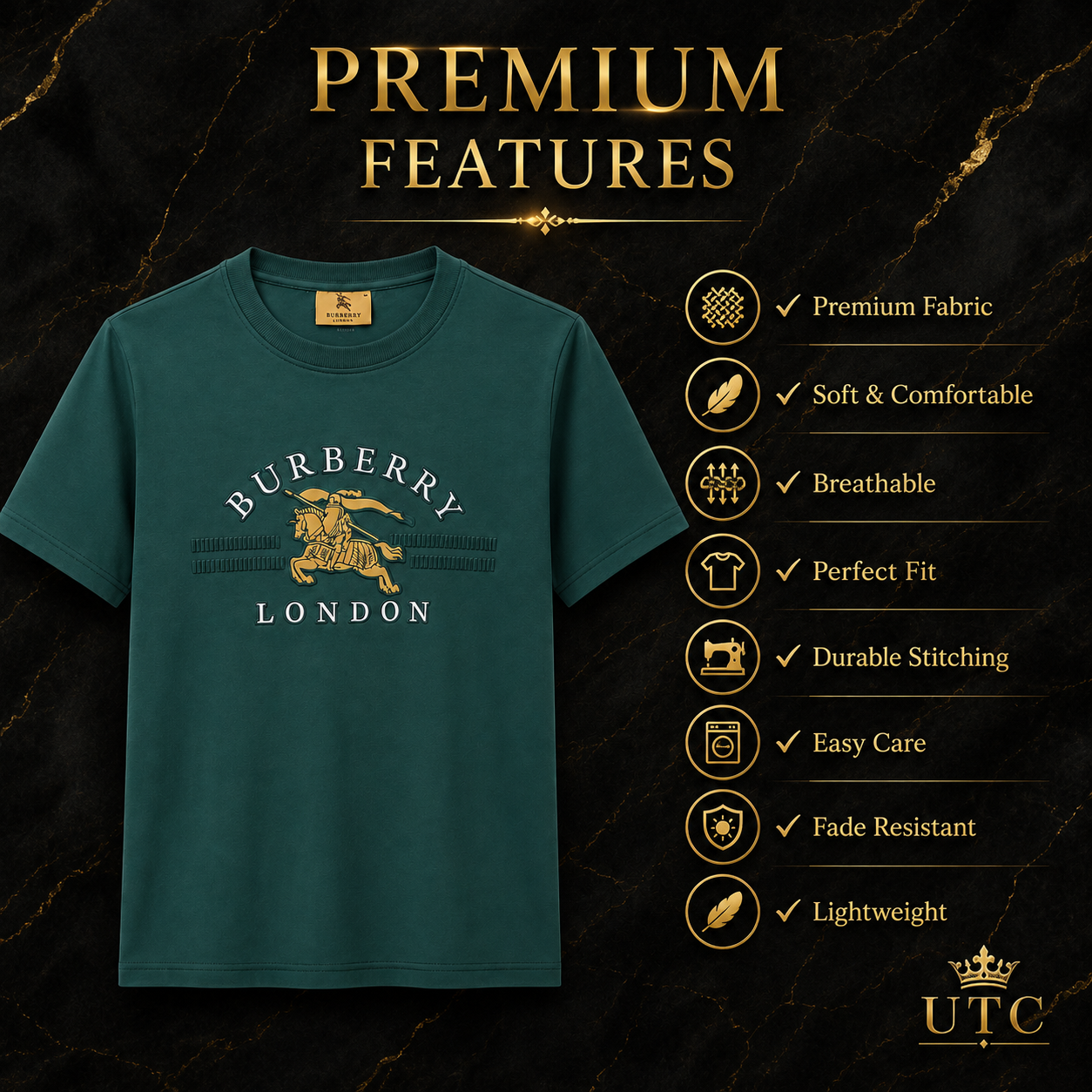 Premium Men's Forest Green Cotton T-Shirt | Soft Crew Neck Casual Tee