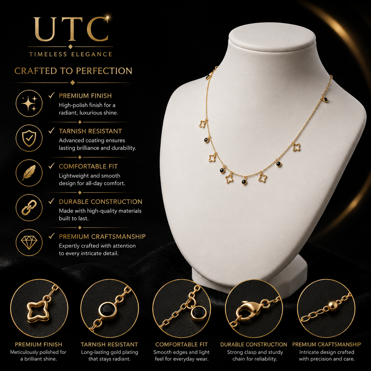 💎 Gold Star Charm Necklace for Women ✨ Dainty Luxury Chain Necklace | Elegant Everyday Jewelry Gift for Her 🎁