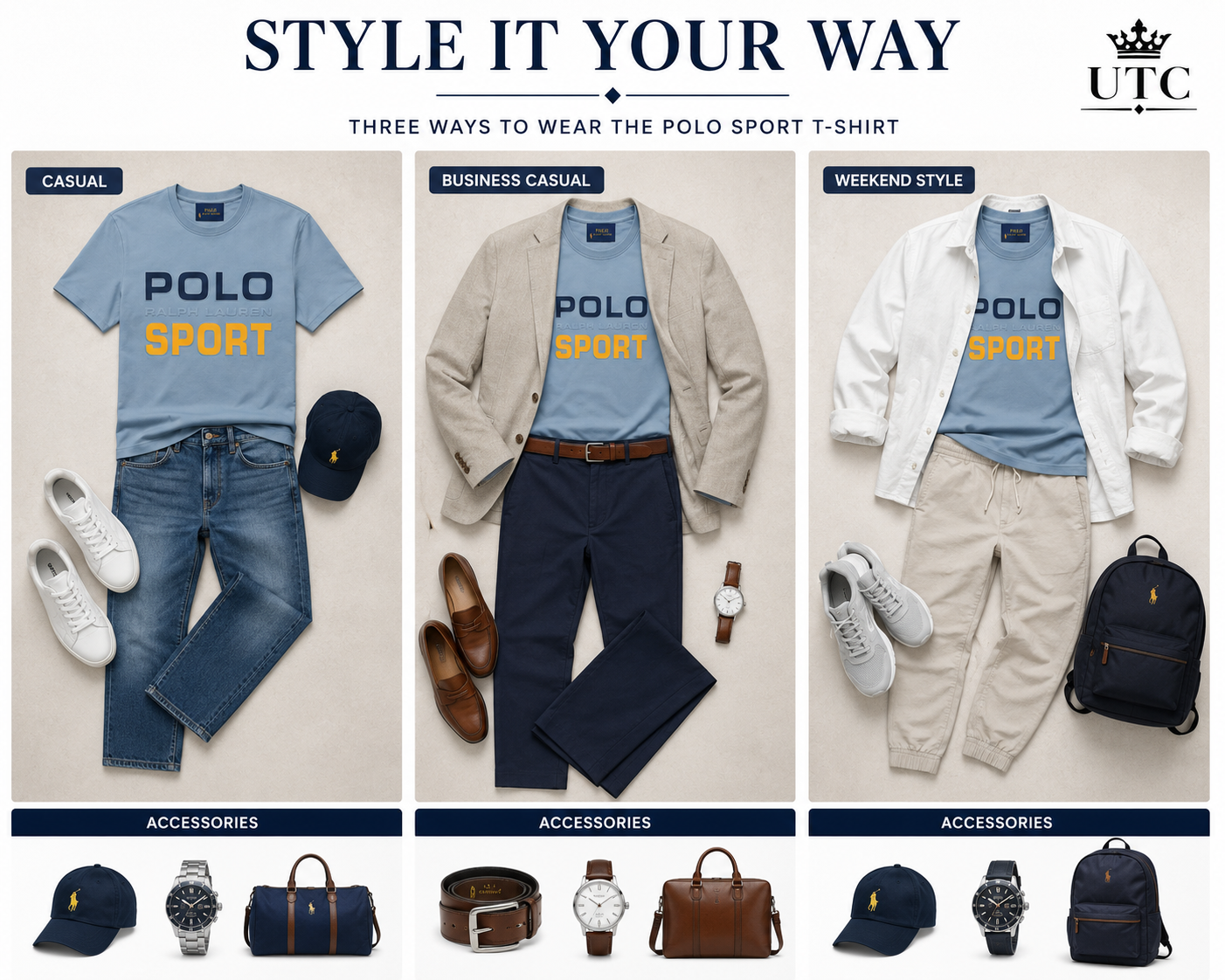 Polo Ralph Lauren Sport Men's Premium Cotton Crew Neck T-Shirt | Sky Blue | Soft Casual Tee