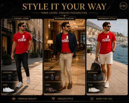 🔥 Premium Men's Graphic T-Shirt | Soft Cotton Blend | Everyday Comfort | Red