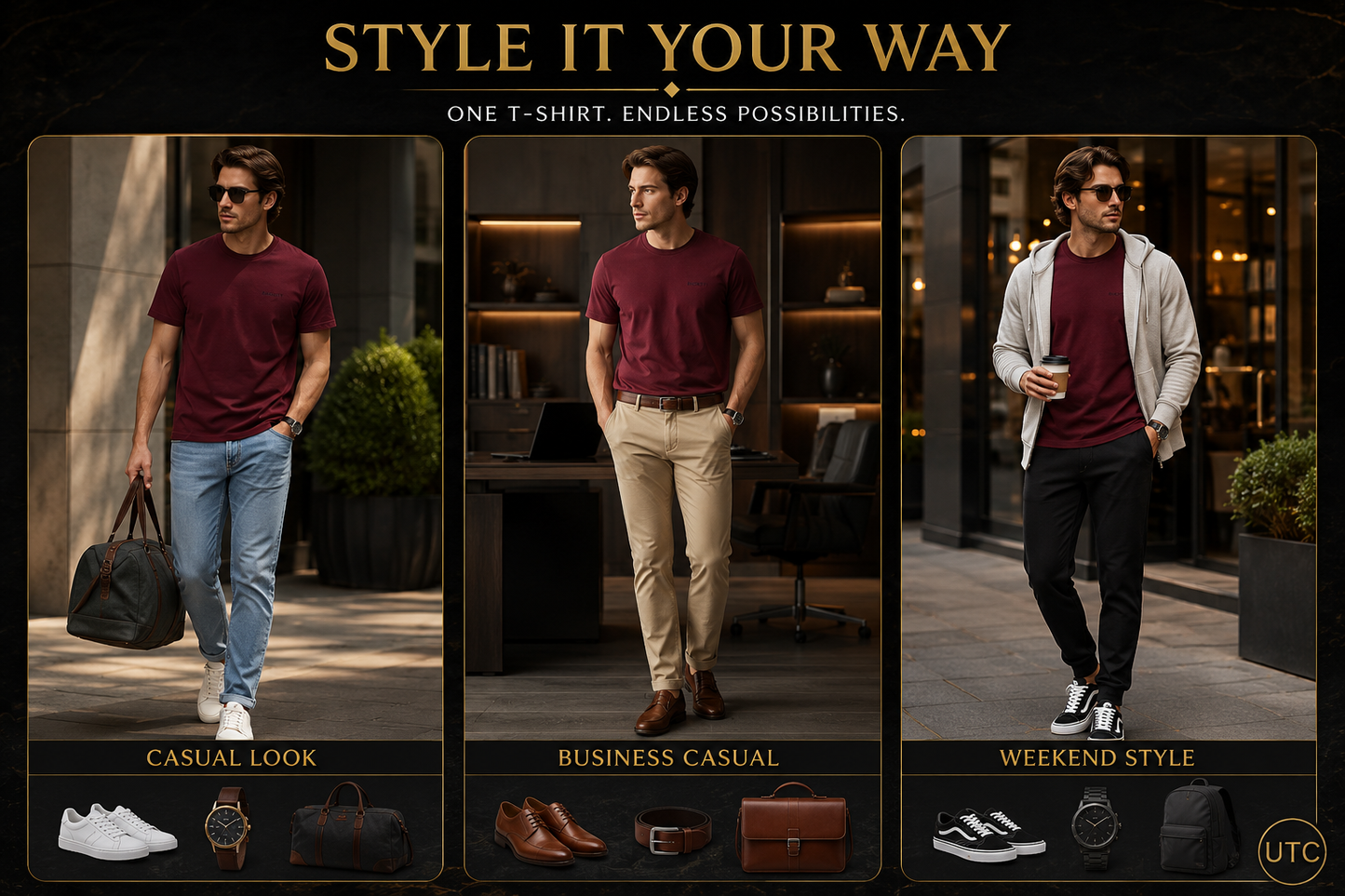 🔥 Premium Men's Crew Neck T-Shirt | Soft Cotton Blend | Luxury Everyday Style 👕