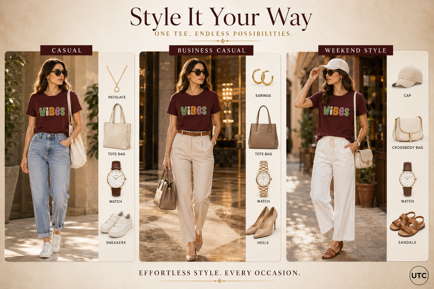 Women's Premium Oversized Cotton Graphic T-Shirt – Burgundy | Soft Casual Crew Neck Tee