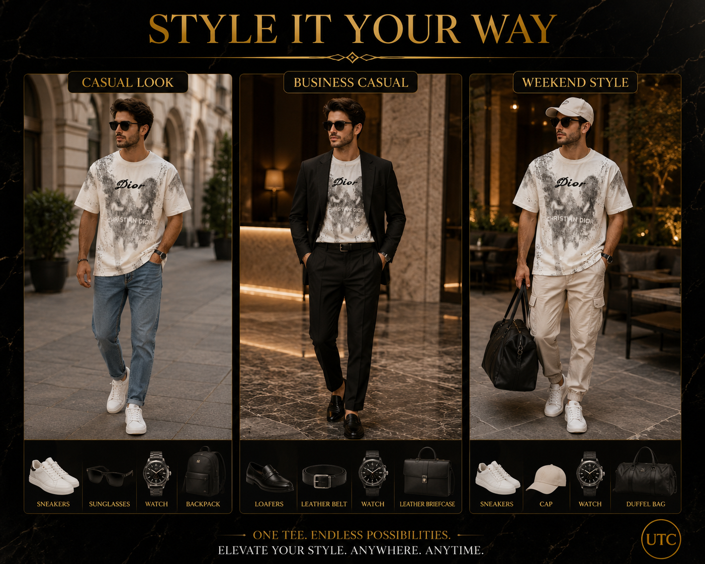 Premium Men's White Graphic Crew Neck T-Shirt | Soft Cotton Blend | Modern Fit