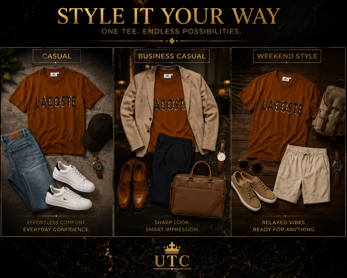 Premium Men's Rust Brown Cotton T-Shirt | Soft Crew Neck Casual Tee