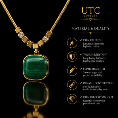 💎 UTC Luxury Emerald Green Pendant Necklace 💎