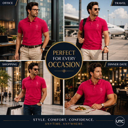 U.S. Polo Assn. Women's Premium Pink Classic Polo Shirt | Soft Cotton Casual Top