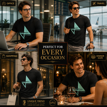 🖤 Premium Men's Graphic T-Shirt 👕 | Soft Cotton Blend | Modern Casual Fit | Black