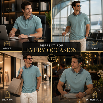 🩵 Premium Men's Polo Shirt 👕✨ | Modern Comfort | Breathable Cotton | Smart Casual