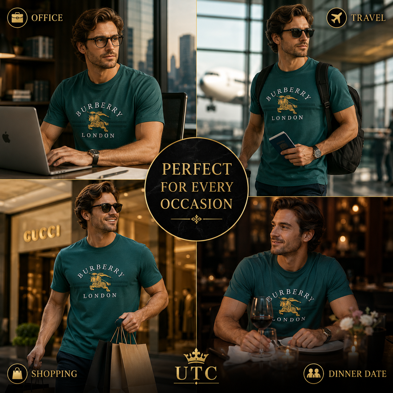 Premium Men's Forest Green Cotton T-Shirt | Soft Crew Neck Casual Tee