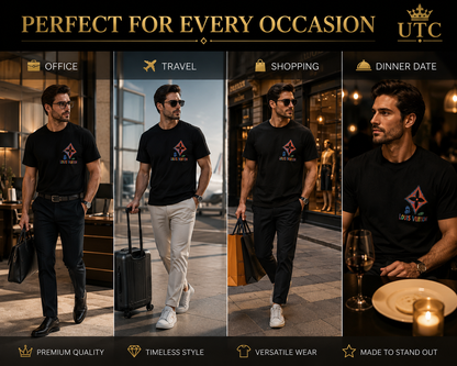 Premium Men's Black Oversized Cotton T-Shirt | Soft Crew Neck Casual Tee