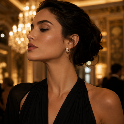 ✨ Elegant Rose Gold Crystal Hoop Earrings for Women | Premium Everyday Luxury Jewelry 💎